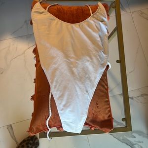 White Minimale Animale thong one piece. Size medium.